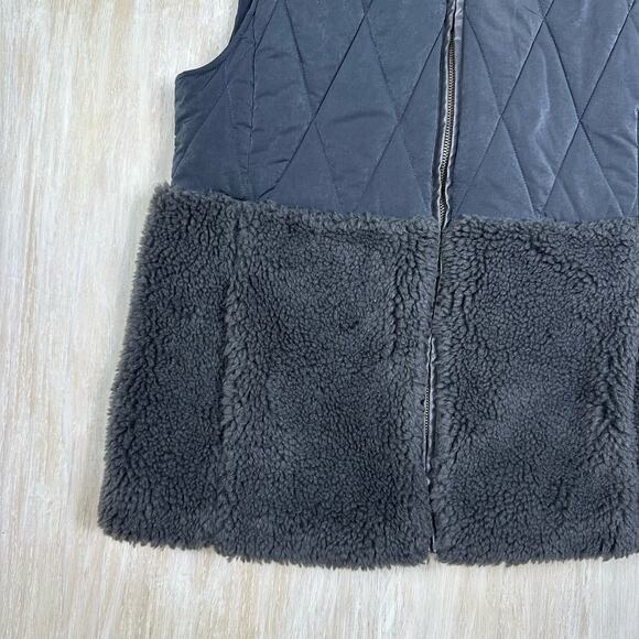 Dylan Gray Full Zip Quilted Sherpa Sleeveless Fleece Cozy Outerwear Vest Medium - Picture 5 of 15